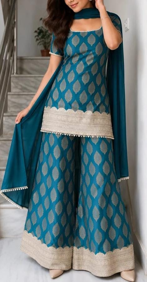 Banarasi Sharara 3-Piece Set
