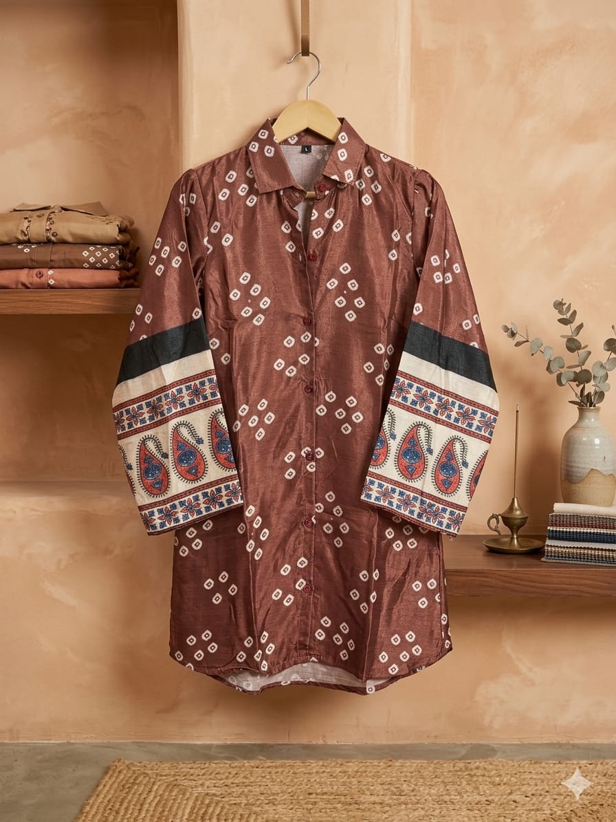 Bandhani Print Shirt