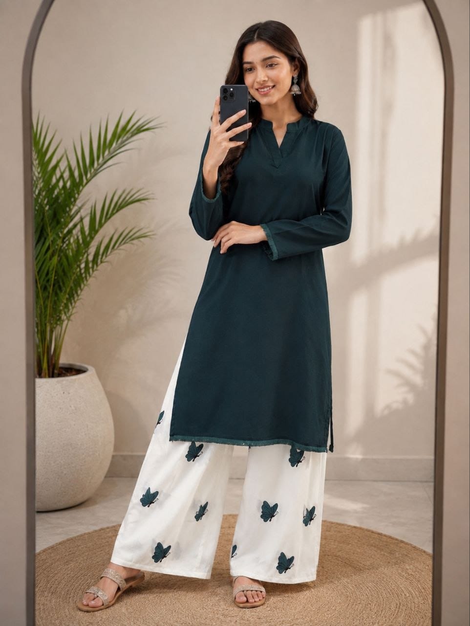 Butterfly Embroidered Co-ord Set