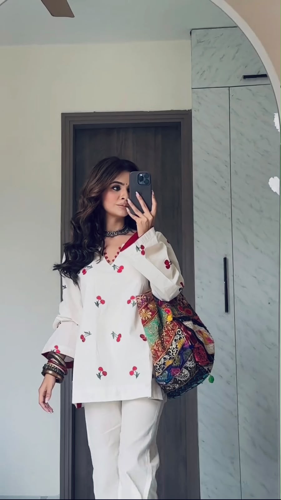 Cherry Cotton Suit Set