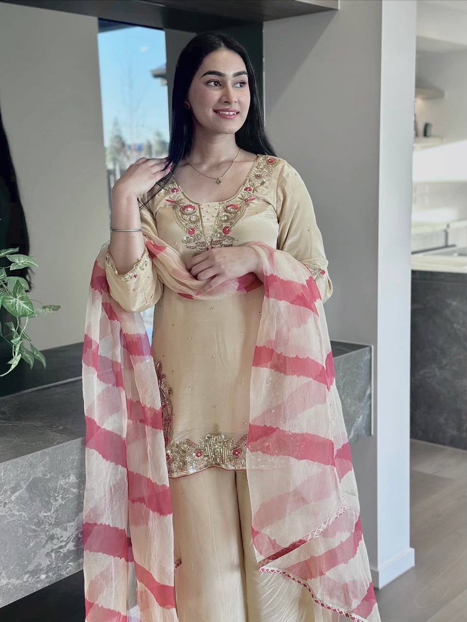 Crepe Silk Suit Set