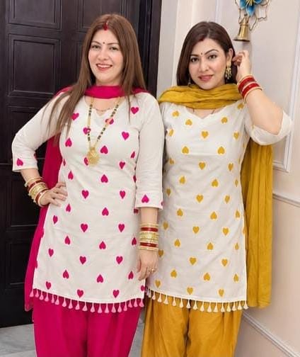 Elegance with Hearts Farshi Suit Set