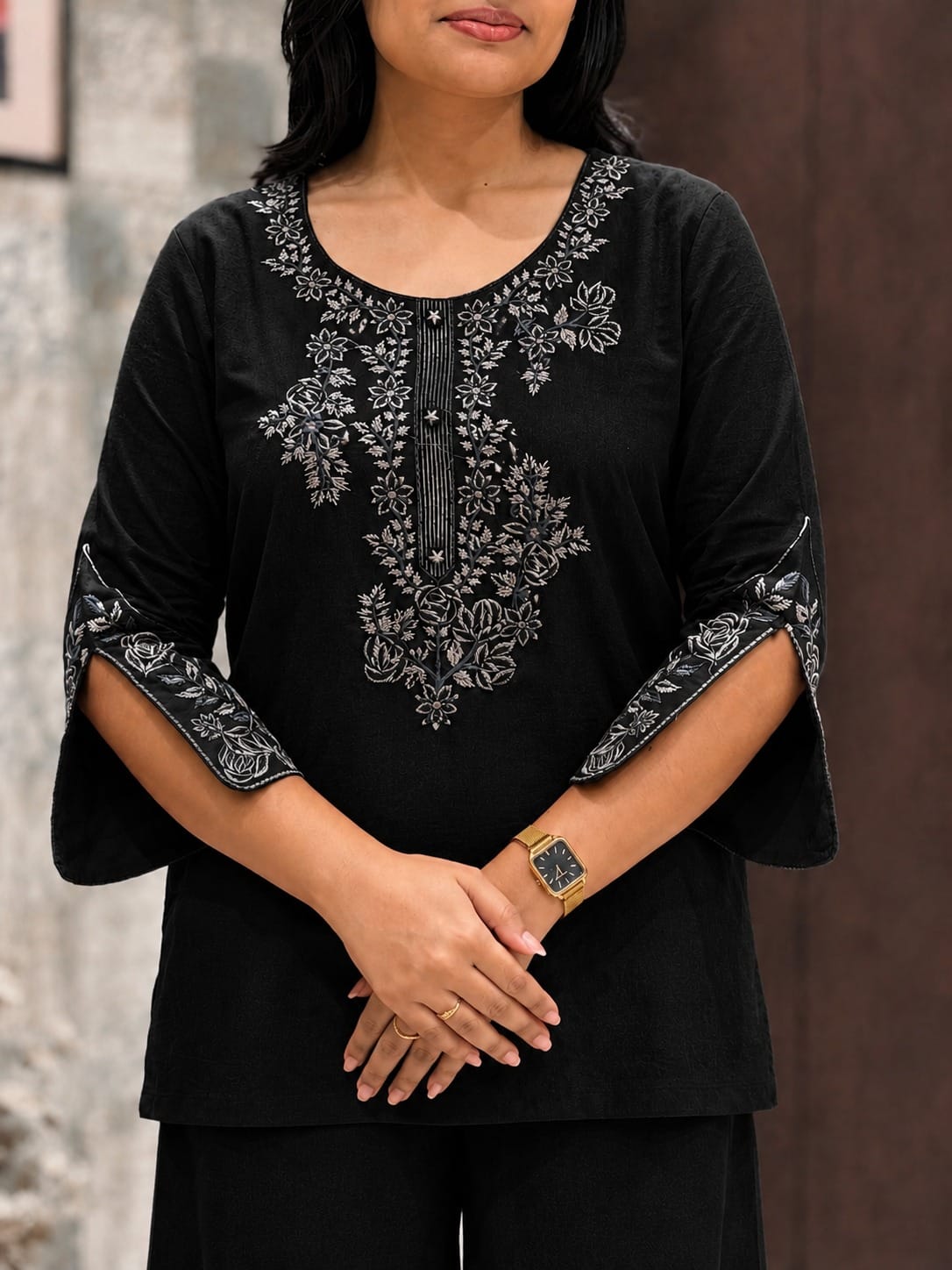 Embroidered Cotton Co-ord Set