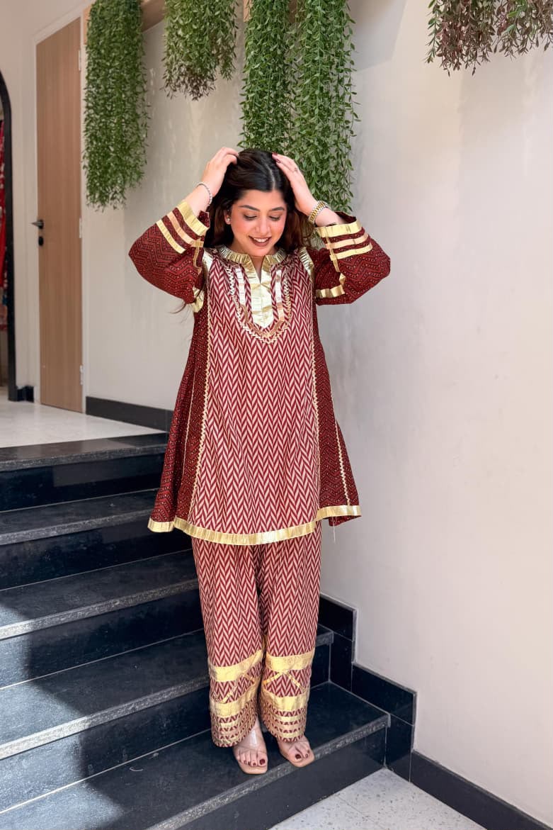 Festival Special Cotton Chogha Cord Set