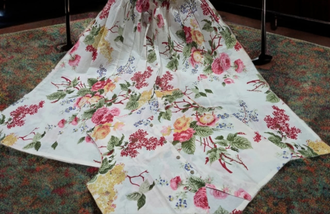 Floral Printed Cotton Skirt & Top Set