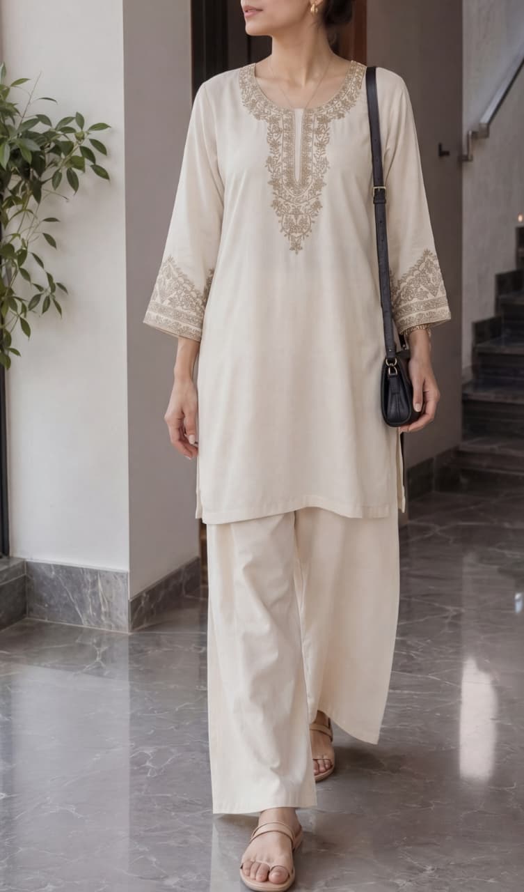 Graceful Short Kurti & Palazzo Set