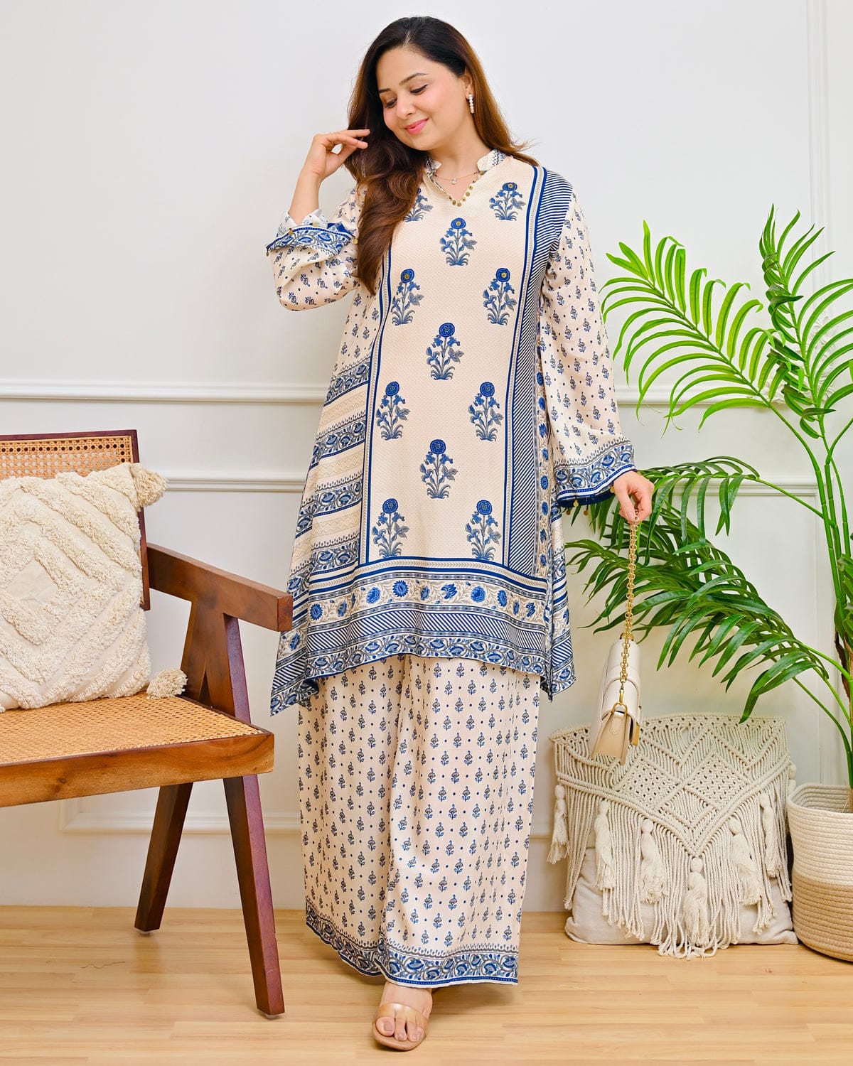 Ivory & Blue Elegance
