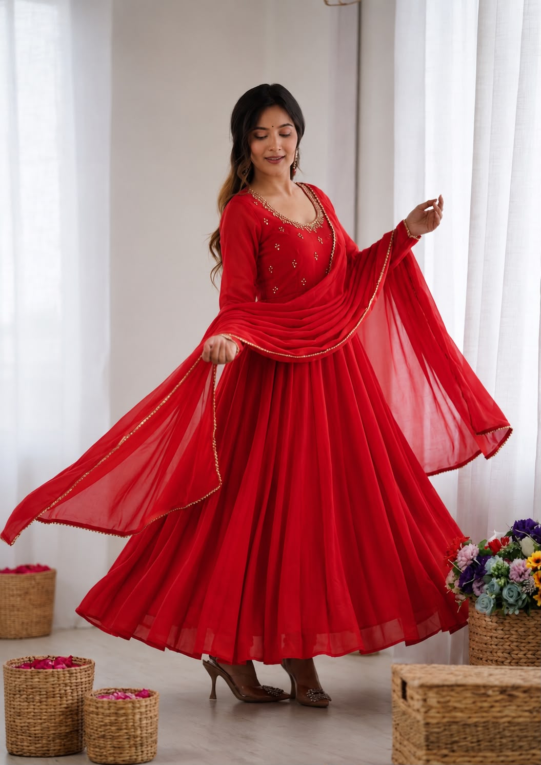 Luxurious Georgette Gown Set