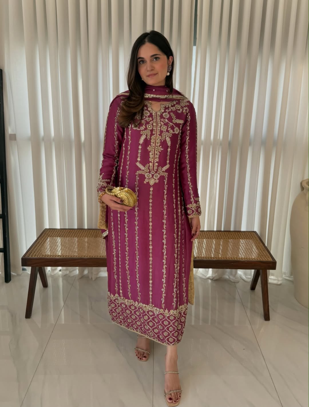 Natural Crepe Silk Suit Set