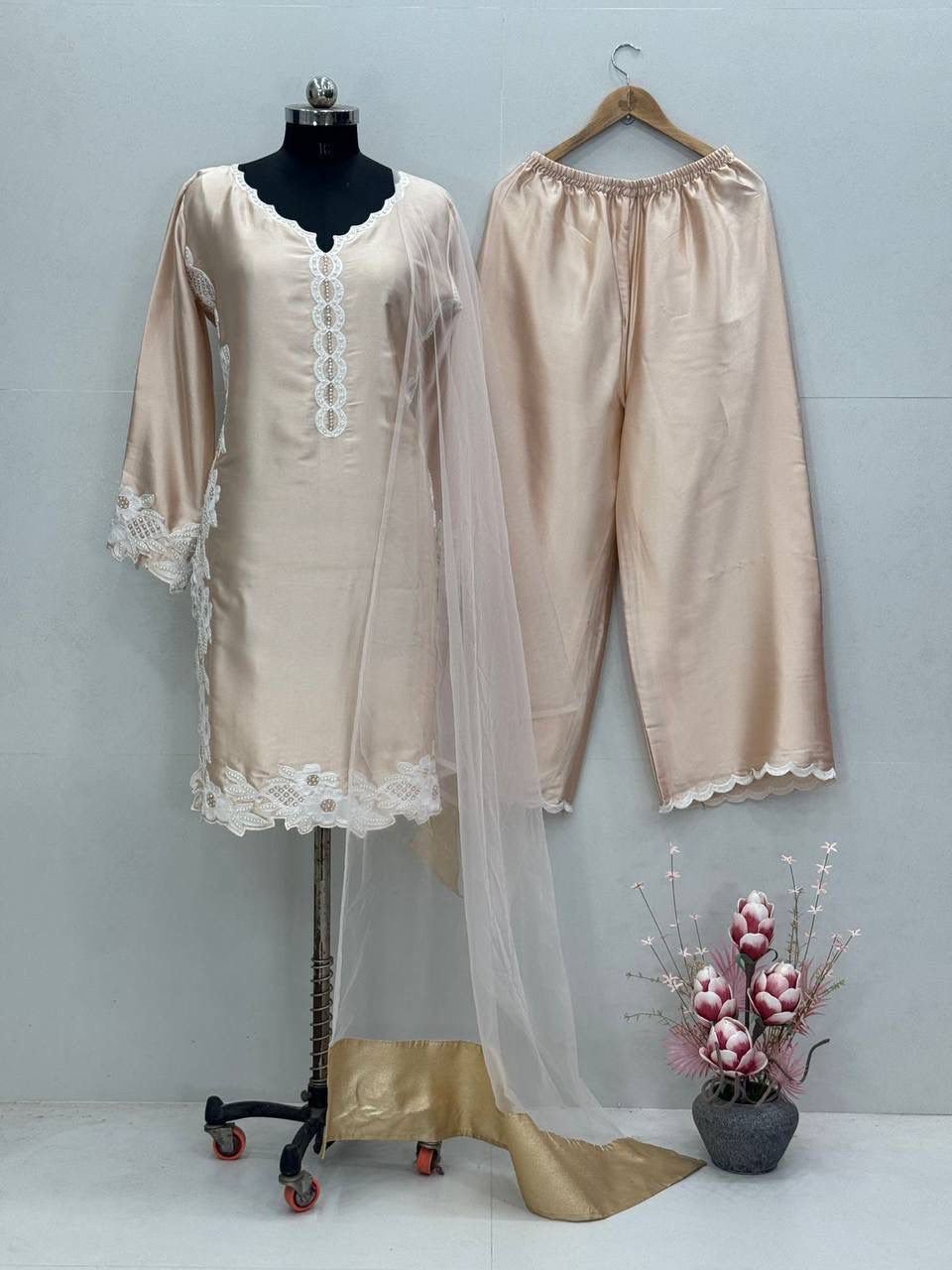 Pearl Ivory Palazzo Set