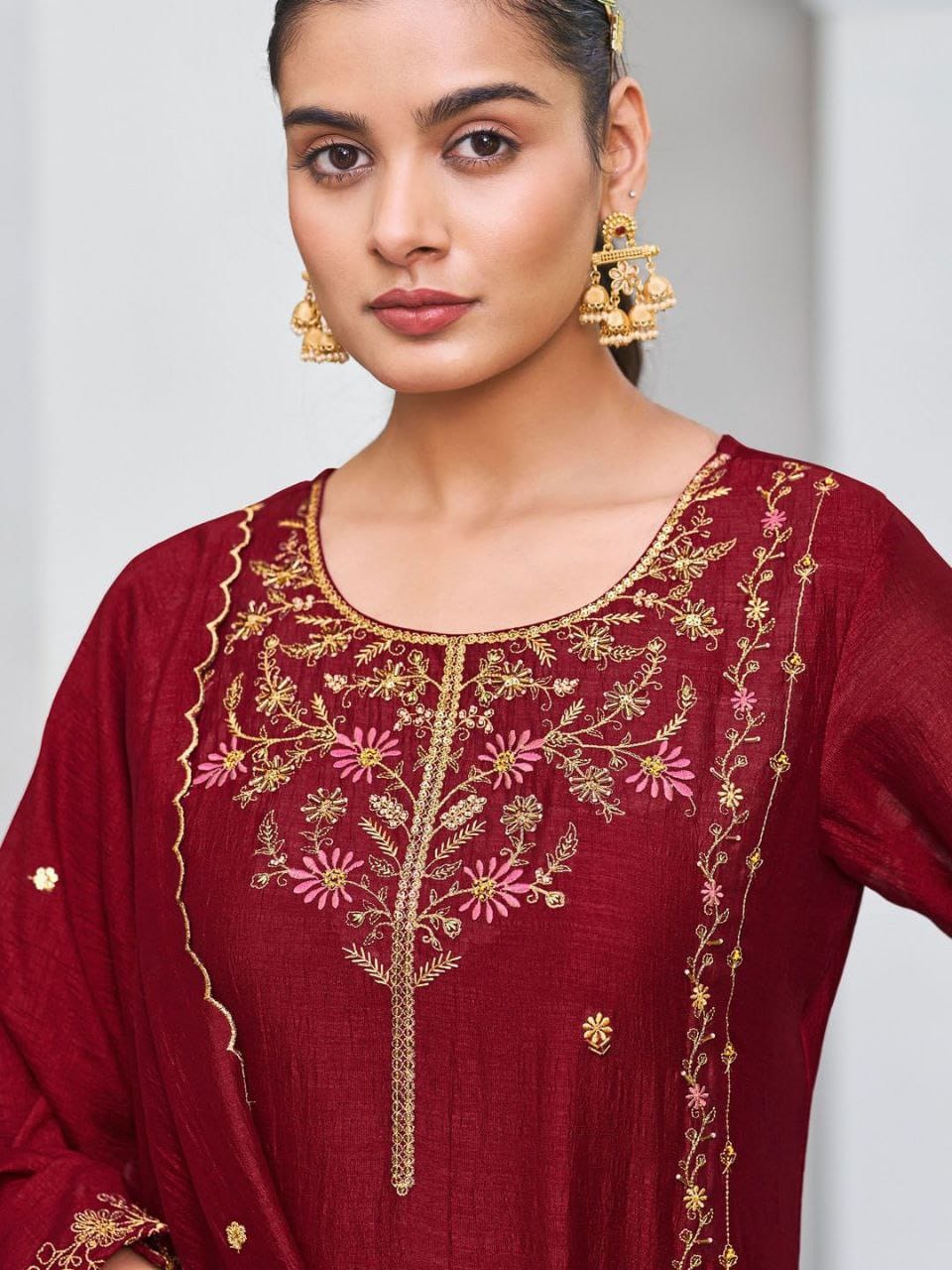 Premium Vichitra Silk Kurta Set