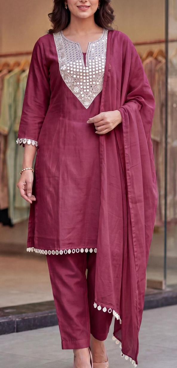 Rangoli Crush Silk Suit