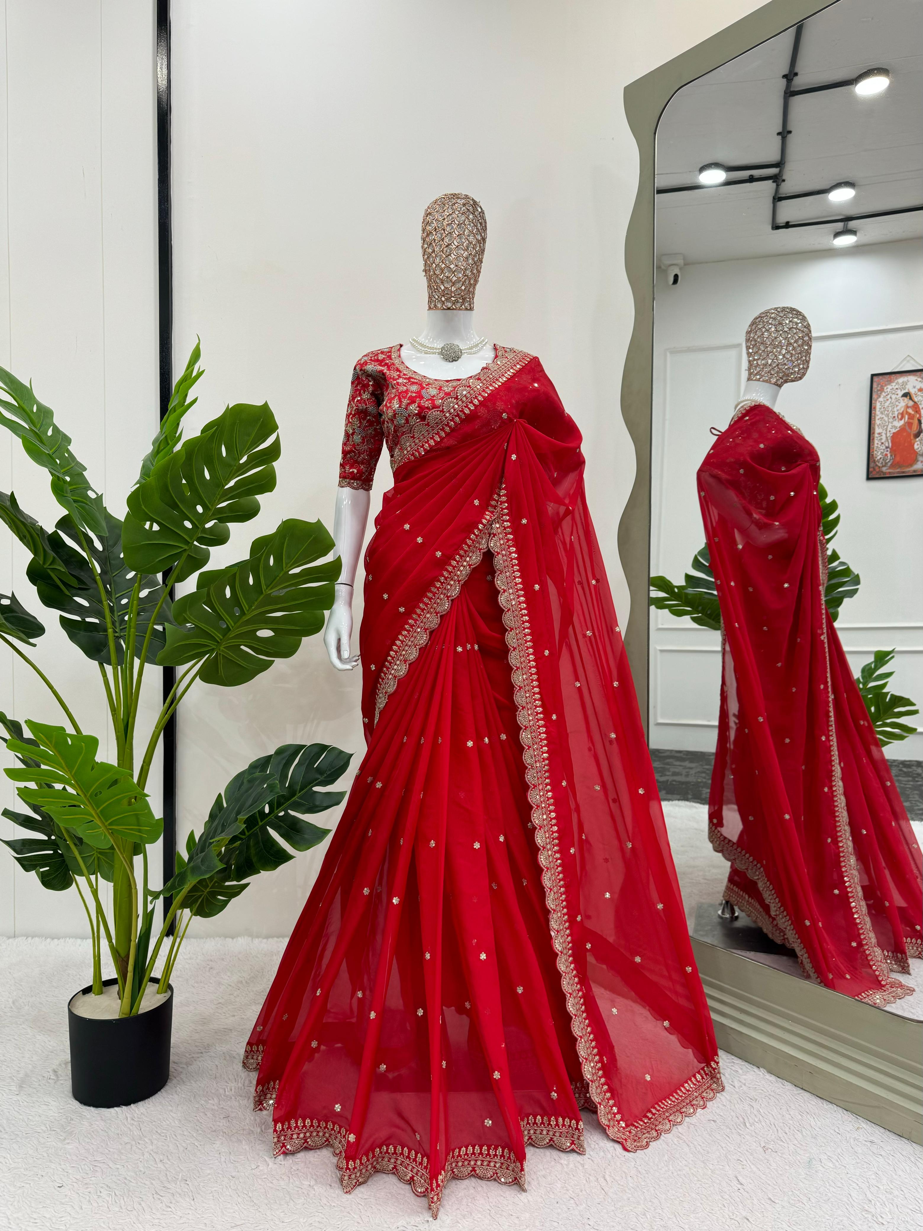 Tibby Silk Saree in 3 colors