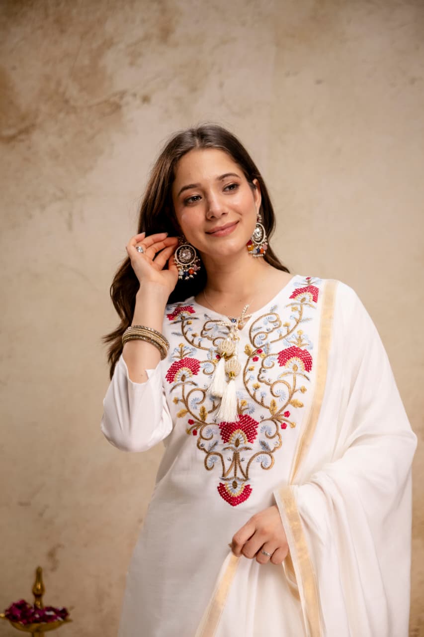 Viscose Chanderi Kurta Suit Set
