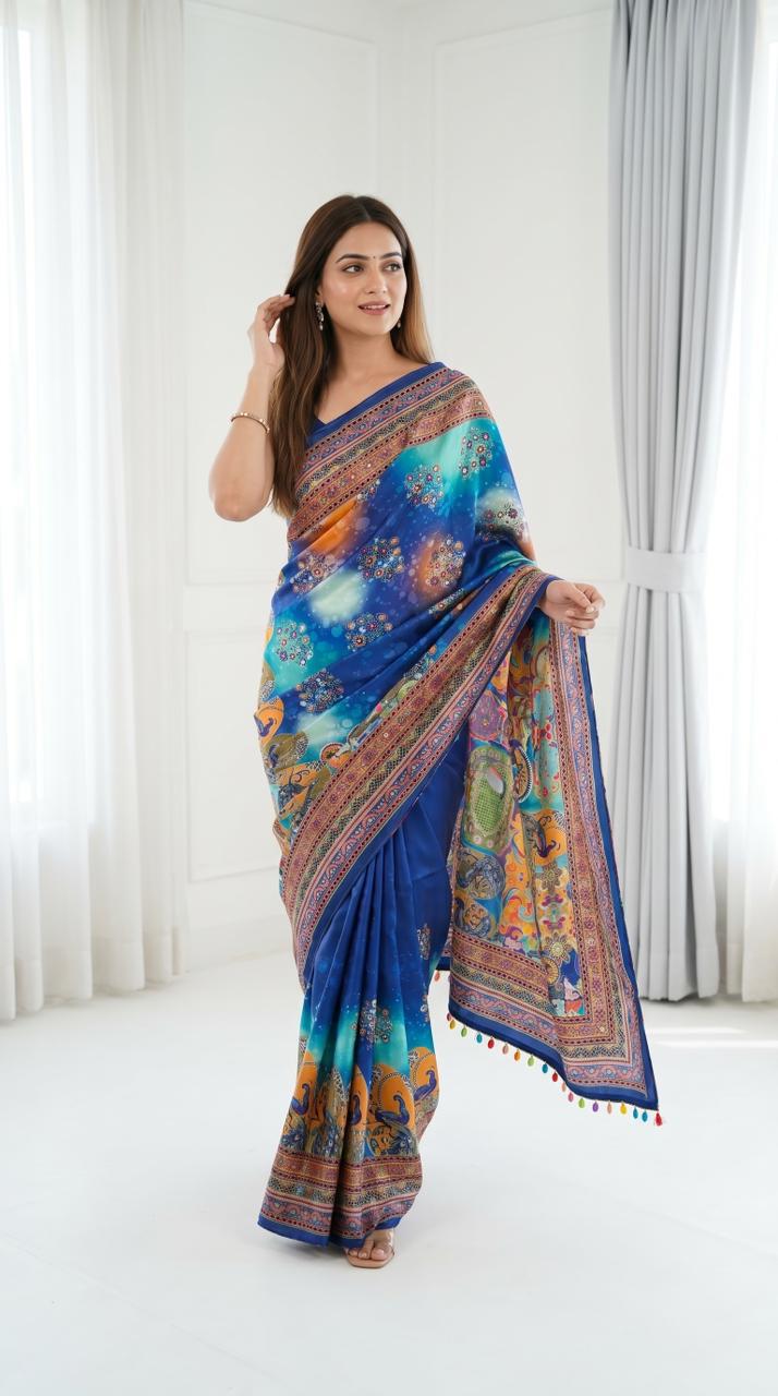 3D Print Peacock Saree