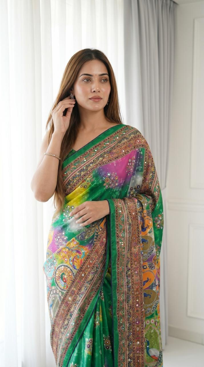 3D Print Peacock Saree