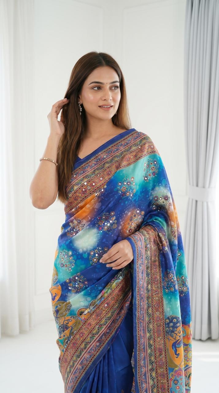 3D Print Peacock Saree
