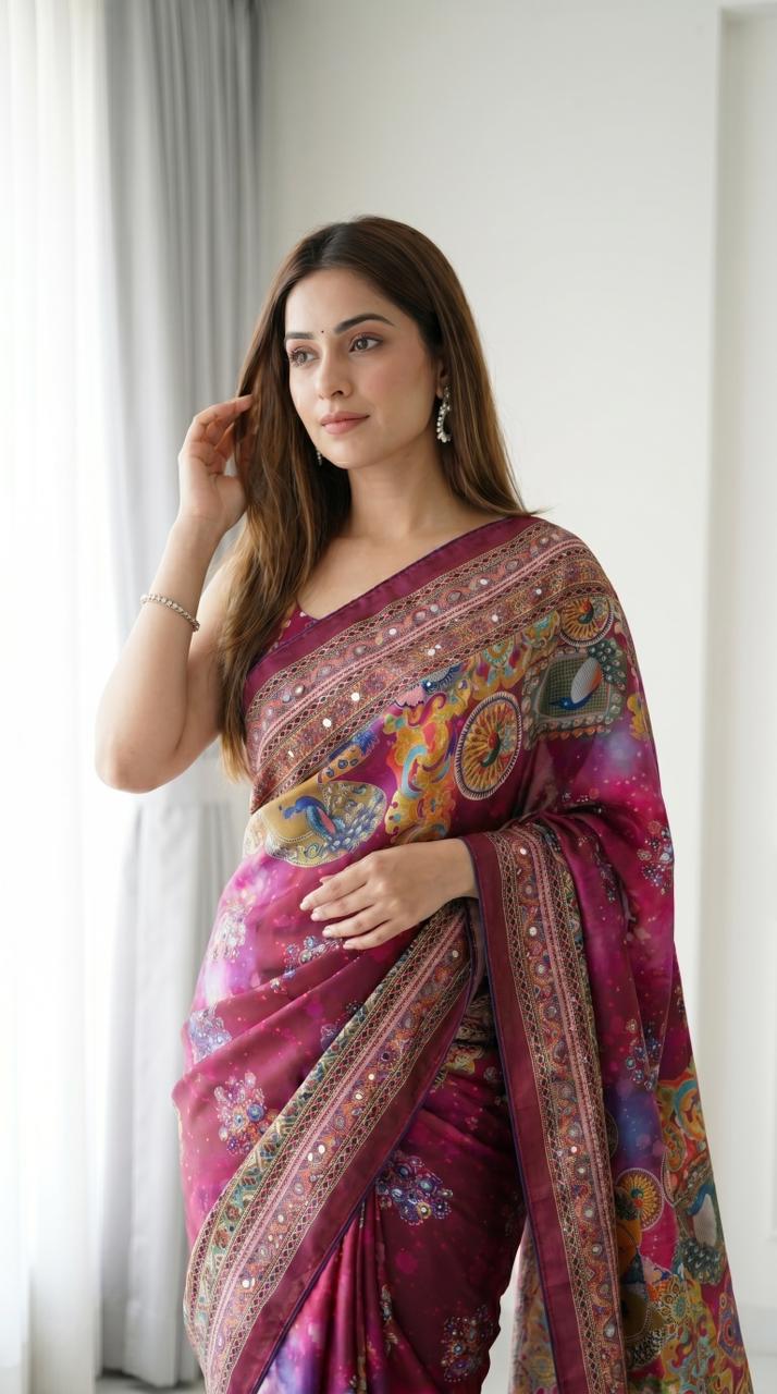 3D Print Peacock Saree