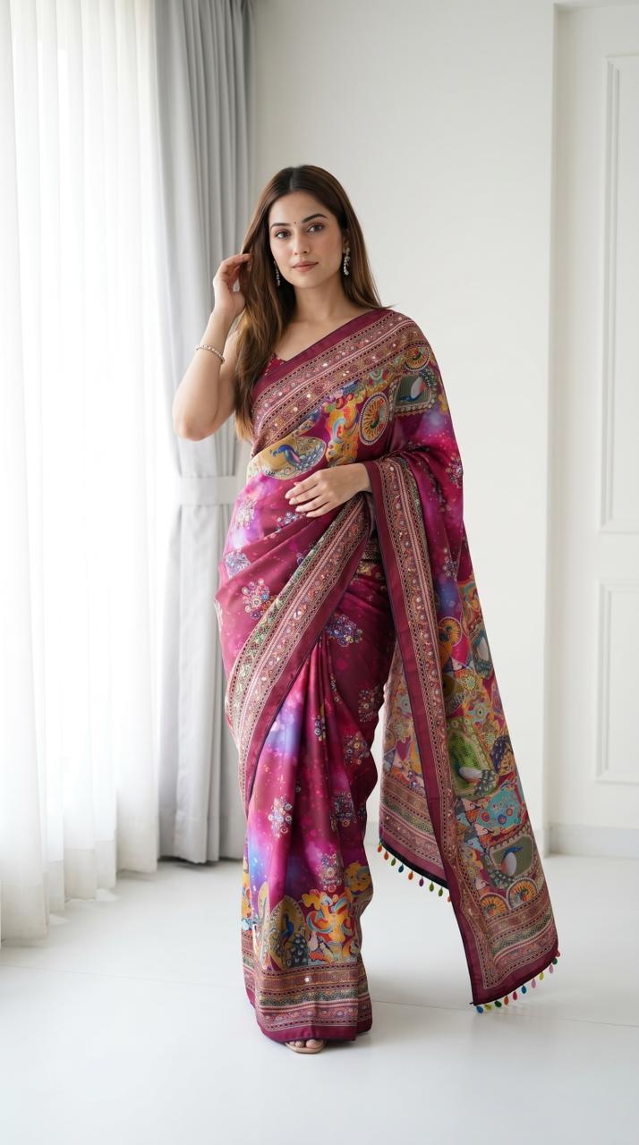 3D Print Peacock Saree