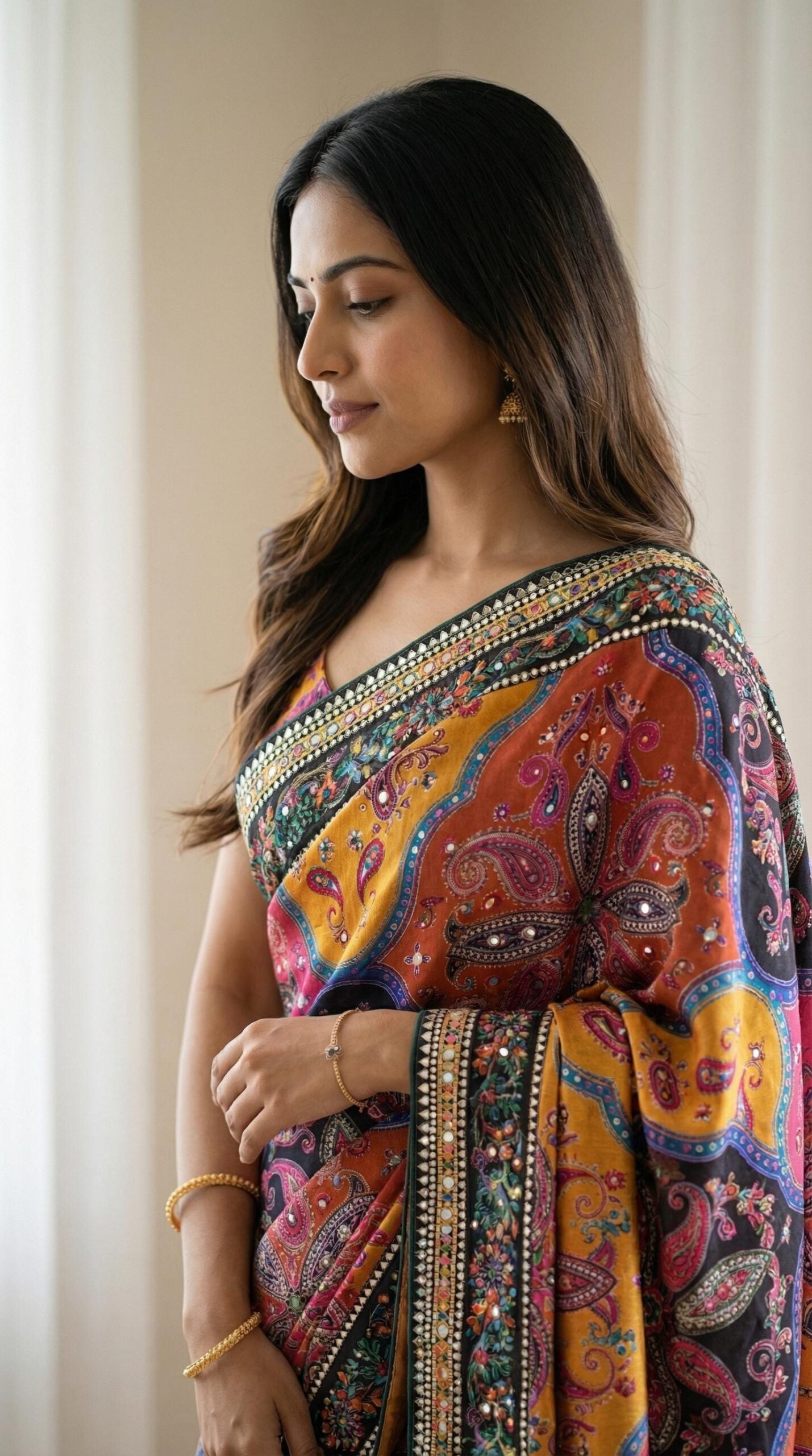 Ajarakh Print Saree
