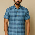 Blue Haze Plaid Cotton Shirt