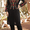 Bold Black Embroidered Cotton Set