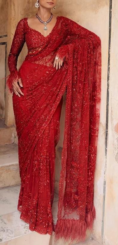 Bollywood Blockbuster Sequins Net Saree