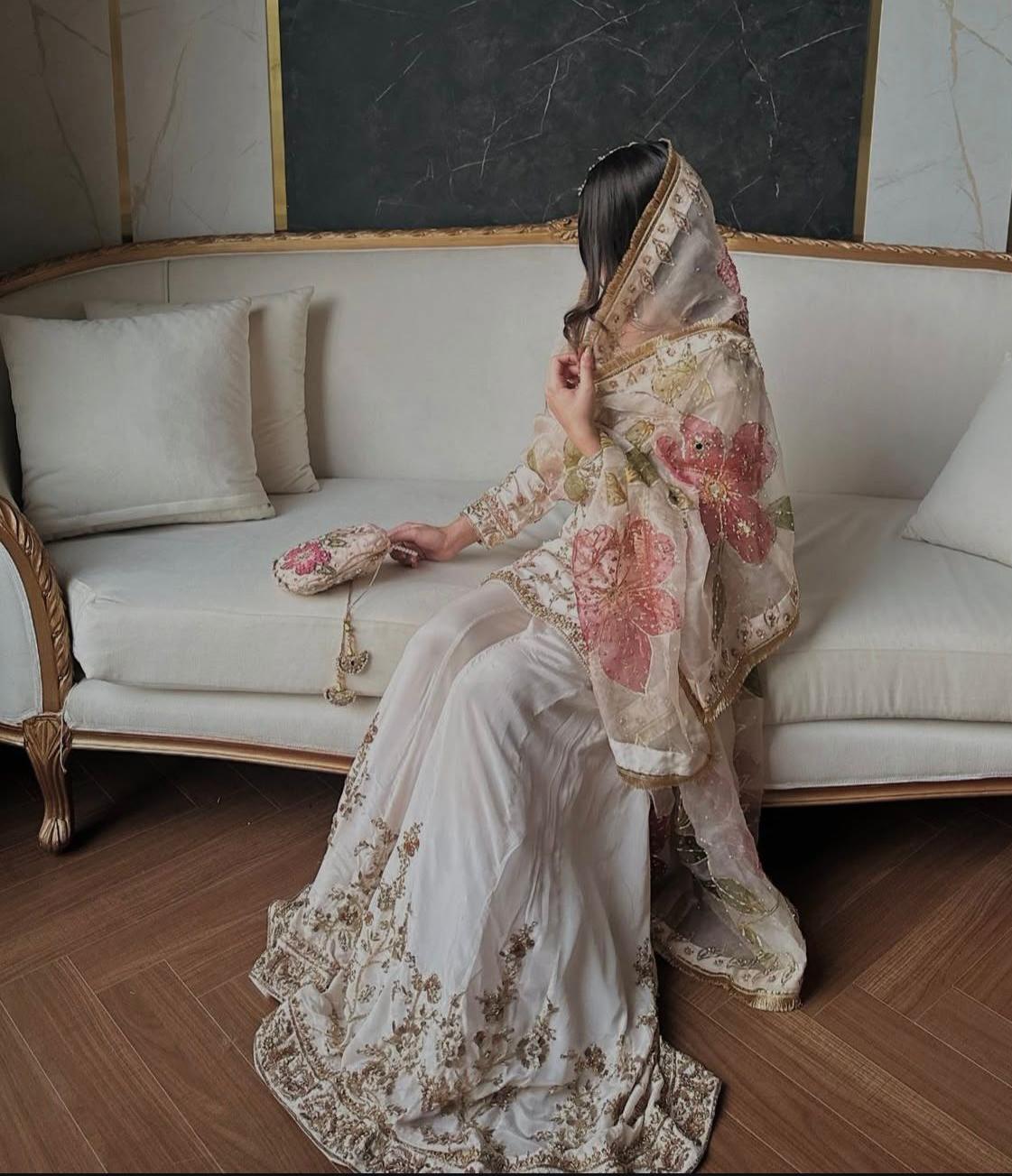 Chinon Silk Sharara Set
