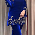 Cool Blue Velvet Co-ord Set