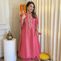 Cotton Collared Kurta Pant Set