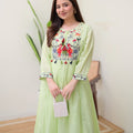 Cotton Embroidered Kurti Set