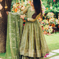 Crunchy Silk Anarkali Set