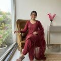 Designer Crepe Top & Farshi Palazzo Set