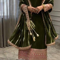 Designer Crushed Viscose Velvet Set