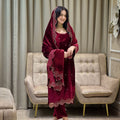 Designer Viscose Velvet Party Wear Set