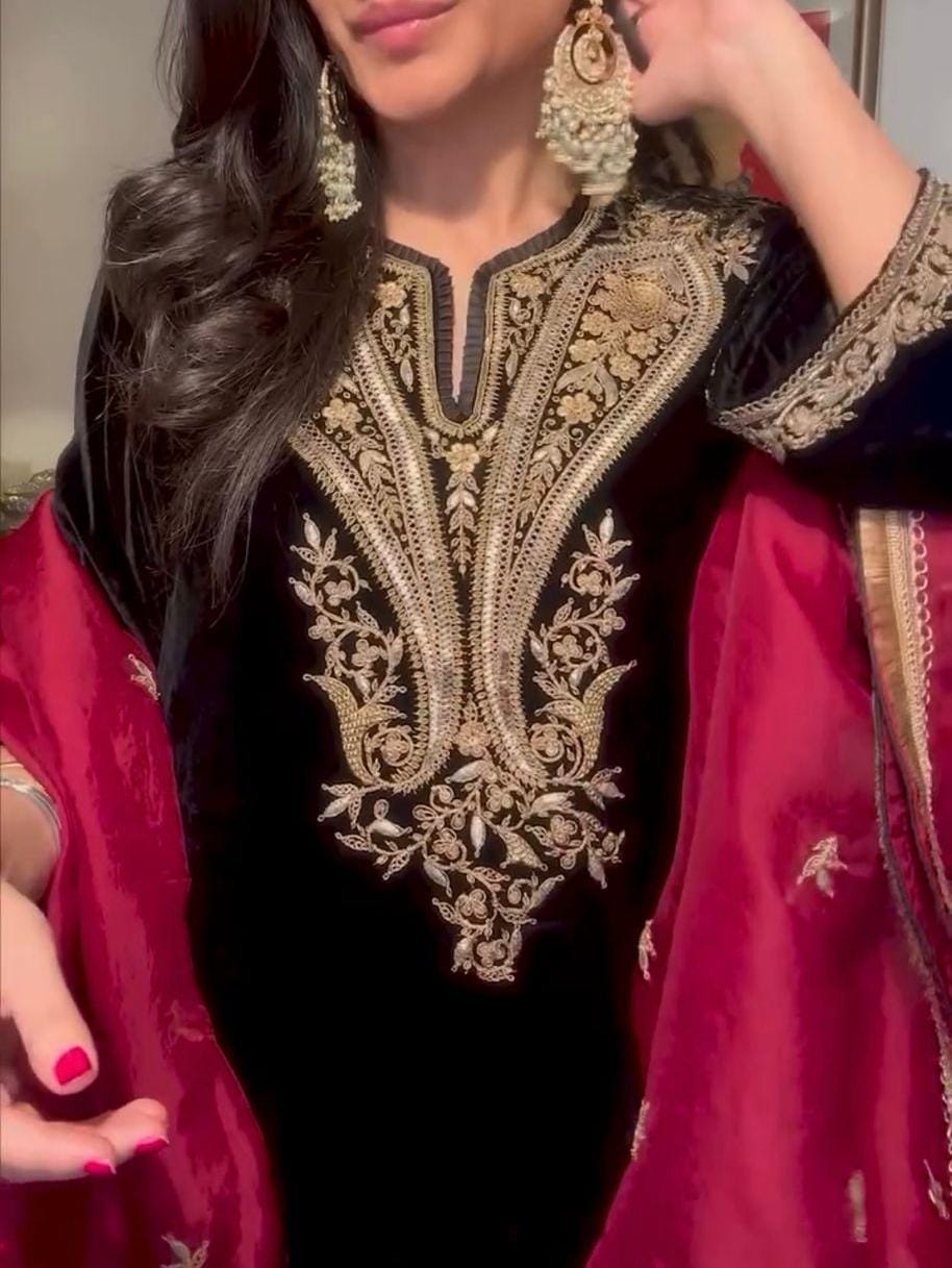 Designer Viscose Velvet Set