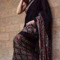 Elegant Ajrakh Print Saree