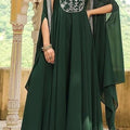 Embroidered Gown in Black