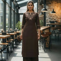 Embroidered Cotton Flex Kurta Set