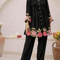 Floral Embroidery Cotton Co-ord set