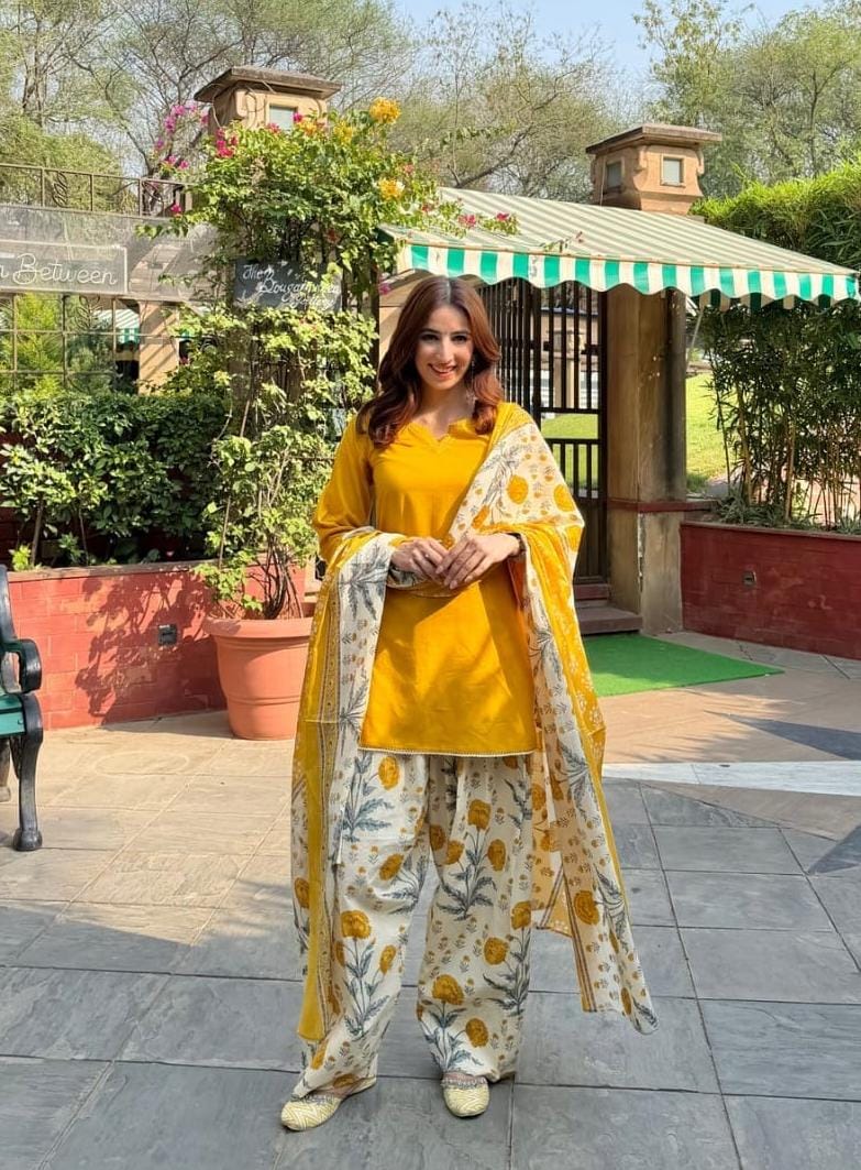 Floral Printed Farshi Salwar Set