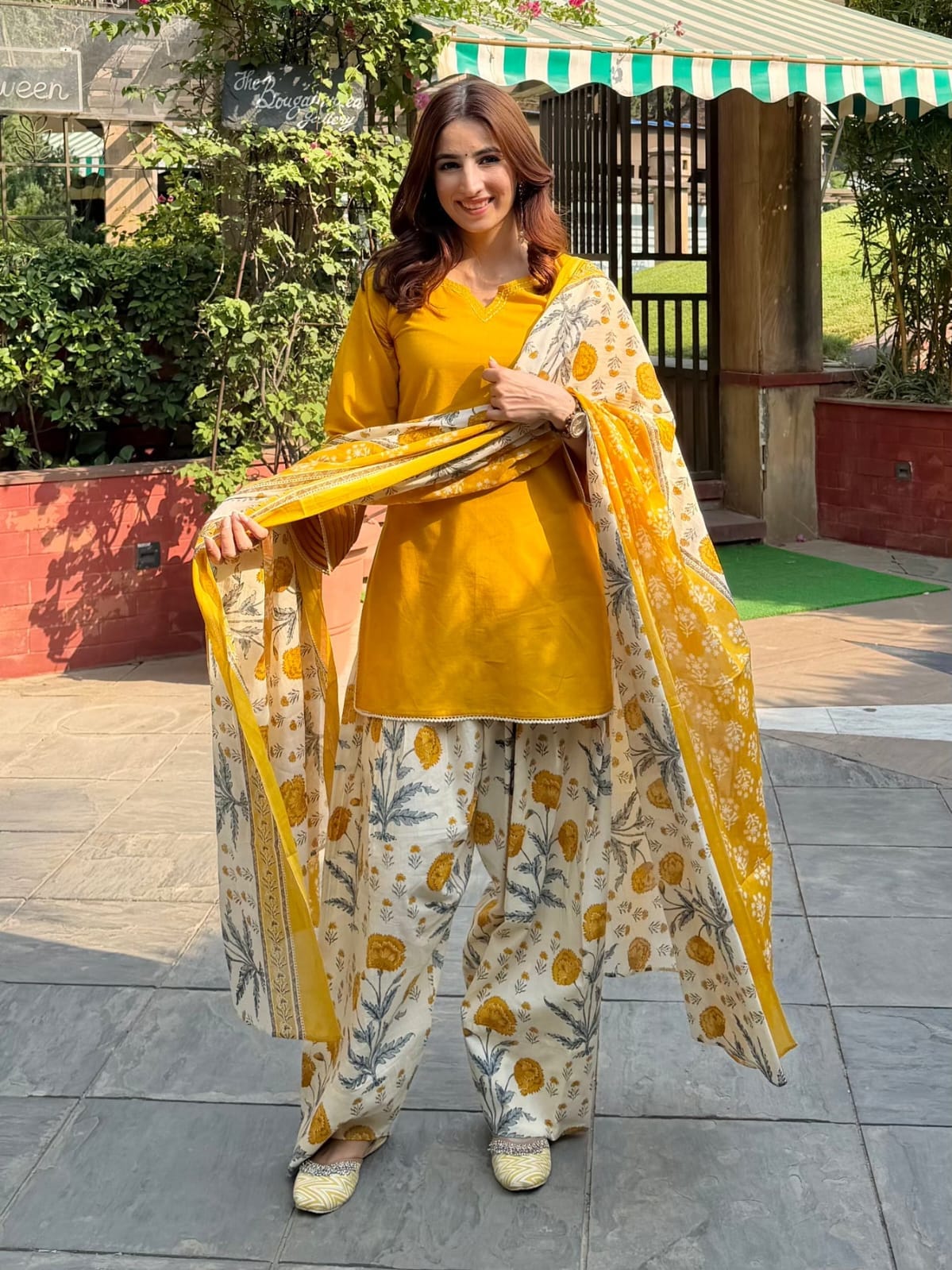 Floral Printed Farshi Salwar Set