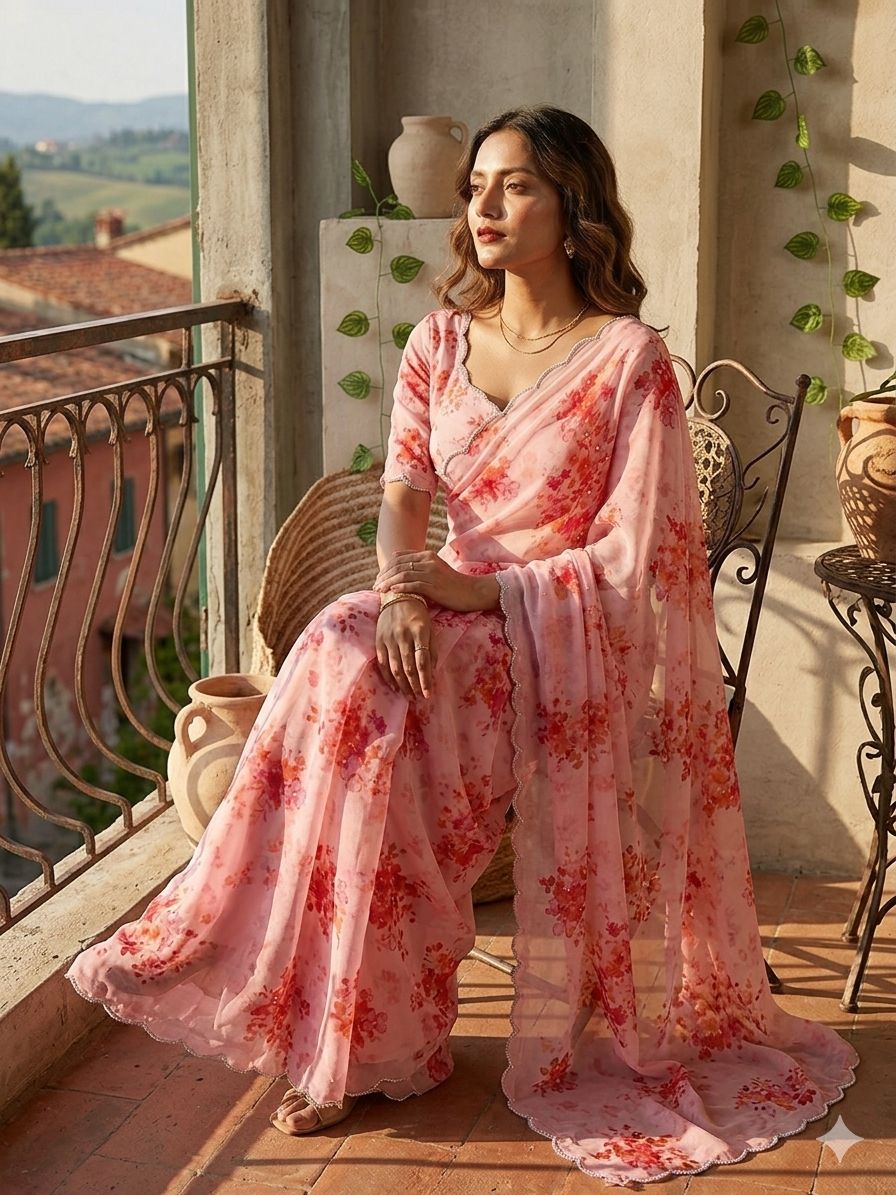 Floral Printed Saree