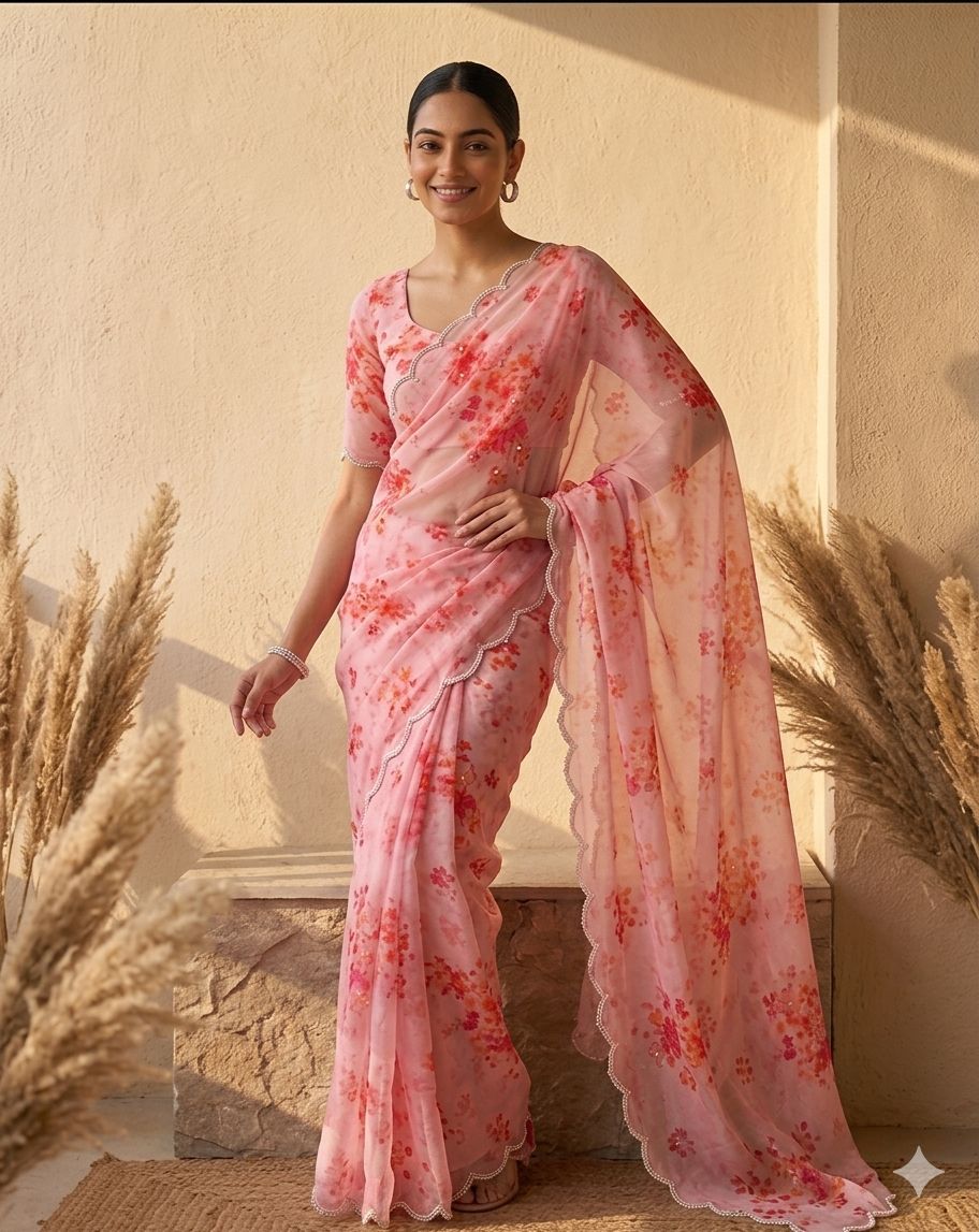Floral Printed Saree