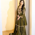 French Crepe Silk Sharara Set