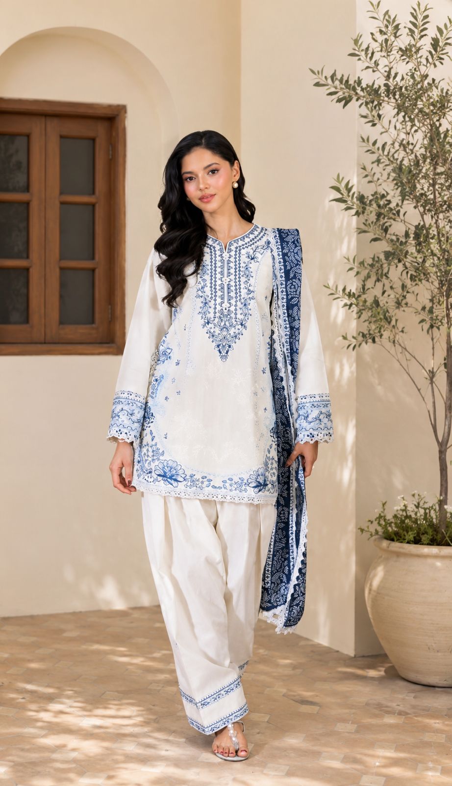 Graceful Satin Rayon Suit Set