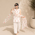 Heart Bloom Cotton Kurti Set