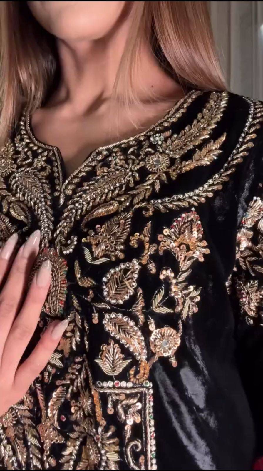 New Velvet Kurti Palazzo Set