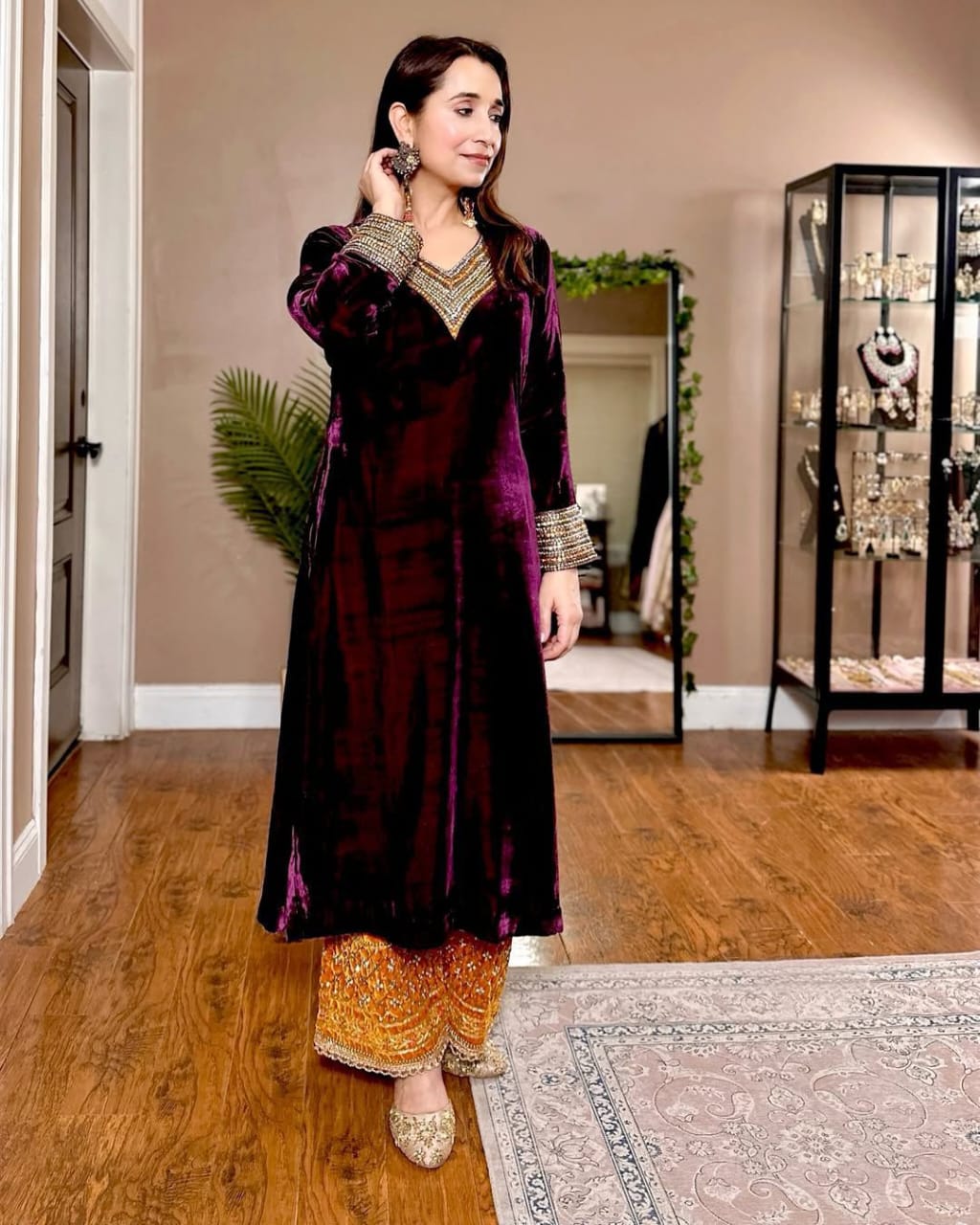 Velvet 3-Piece Suit Set