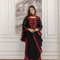 Bold Black Georgette Suit Set
